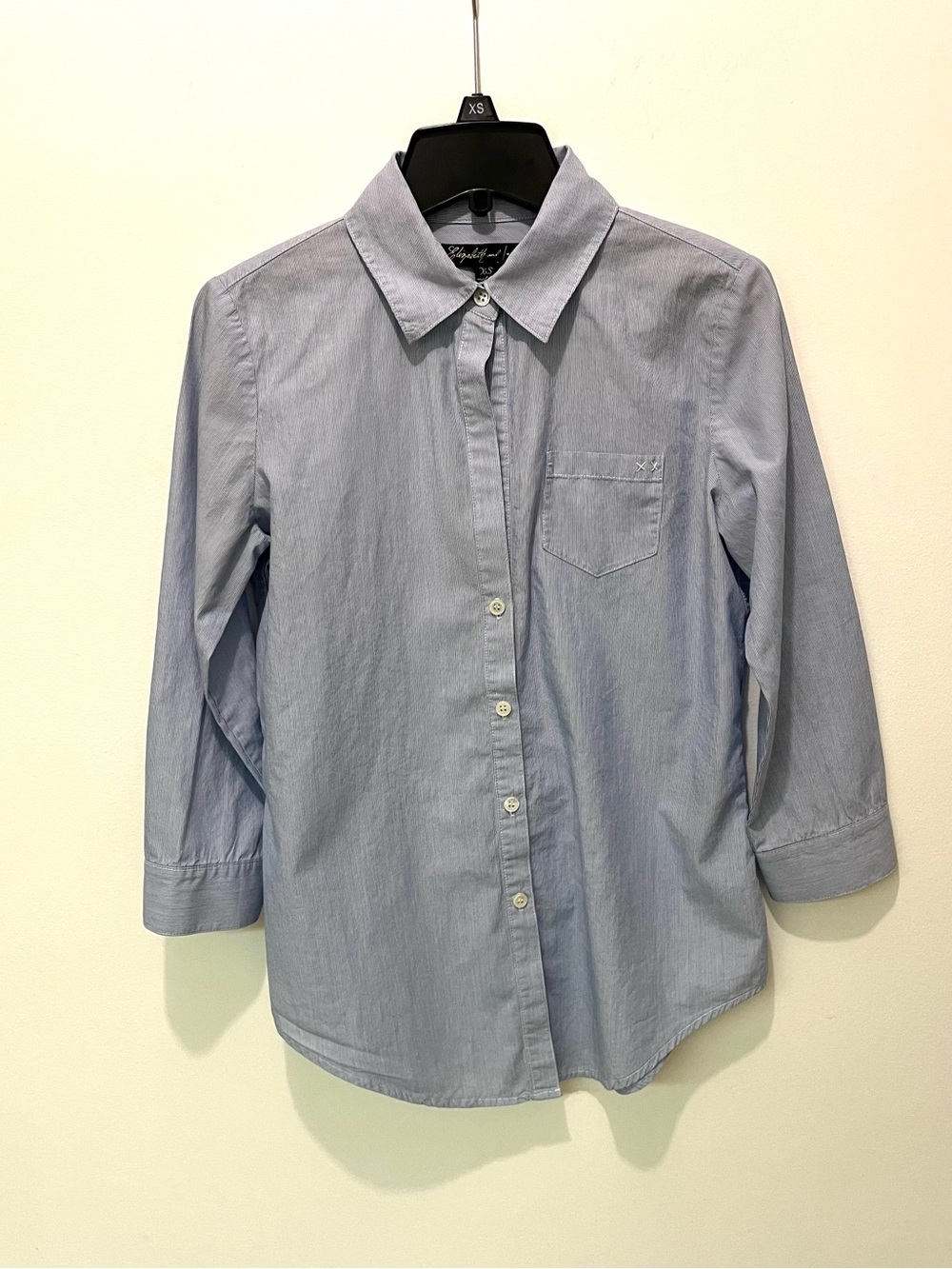 Light Blue Ladies Fancy Button-Down Shirt - Elizabeth & James- buttons down back